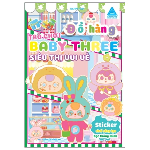 sticker chơi sáng tạo học thông minh - trò chơi đồ hàng baby three - siêu thị vui vẻ