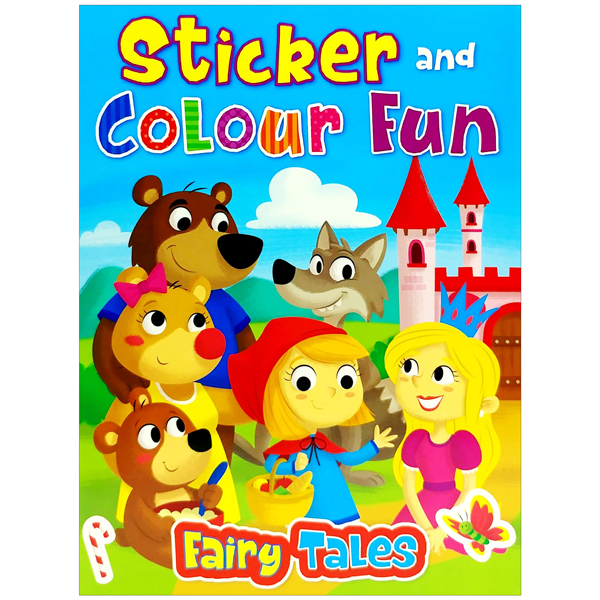 sticker & colour fun: fairy tales