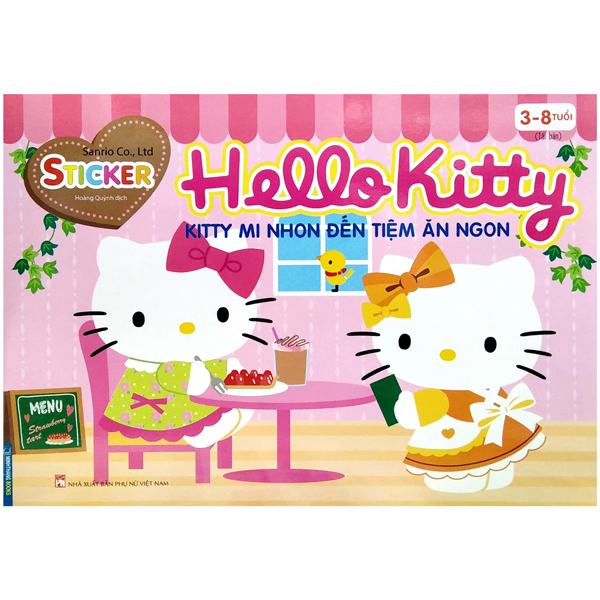 sticker - hello kitty - kitty mi nhon đến tiệm ăn ngon (3-8 tuổi) (tái bản 2023)