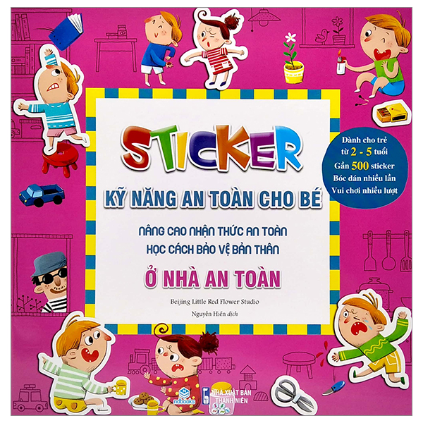 stickers kỹ năng an toàn cho bé - ở nhà an toàn