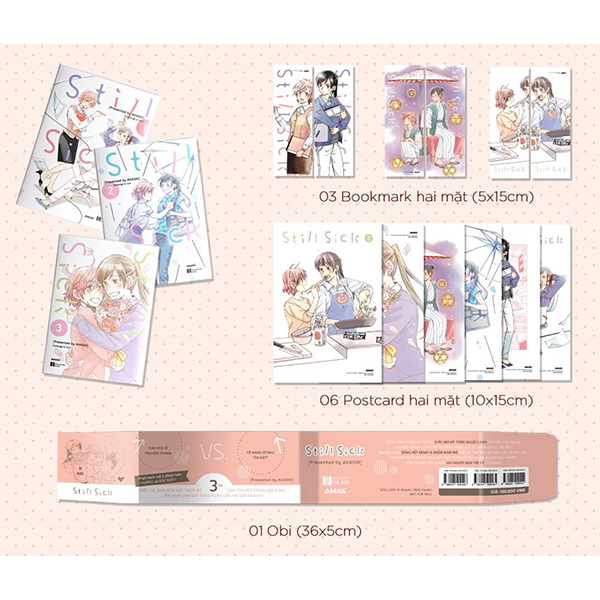 still sick - trọn bộ 3 tập - tặng kèm 3 bookmark + 6 postcard 10x15cm + 1 đai sách