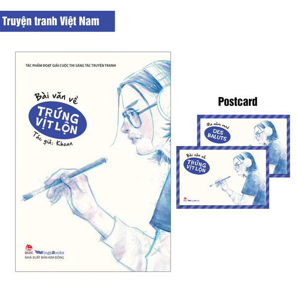 tác phẩm đoạt giải cuộc thi sáng tác truyện tranh - bài văn về trứng vịt lộn - ma mère vend des baluts - song ngữ việt-pháp - tặng kèm postcard