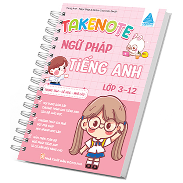 Take Note - Ngu Phap Tieng Anh Lop 3-12 - Trong Tam-De Hoc-Nho Lau