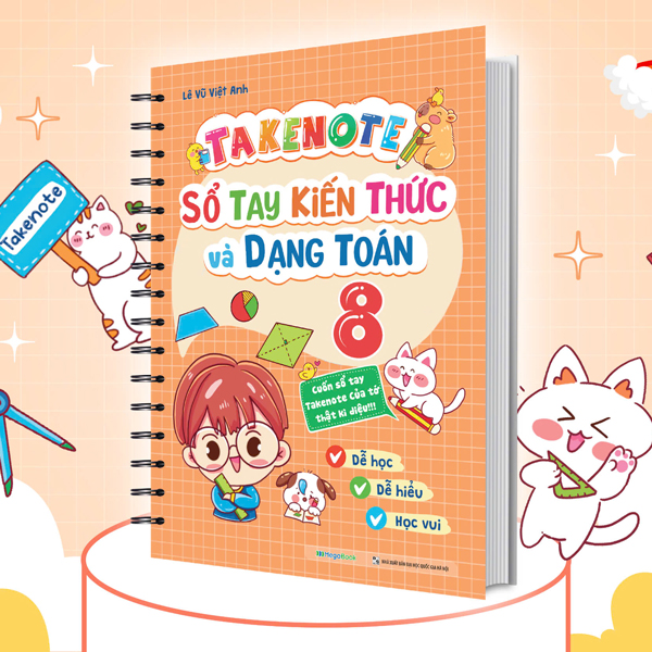 takenote sổ tay kiến thức và dạng toán 8