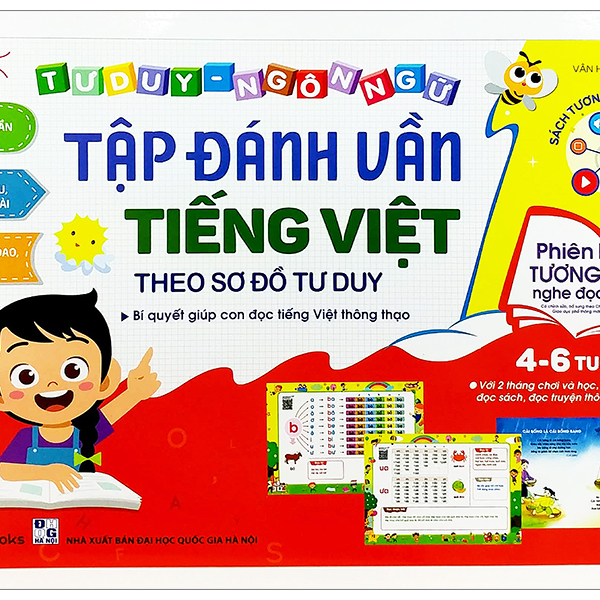 tập đánh vần tiếng việt theo sơ đồ tư duy (4-6 tuổi) - phiên bản tương tác (tái bản 2023)