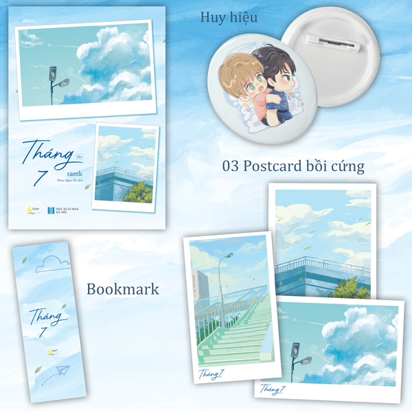 tháng 7 - bản đặc biệt - tặng kèm 1 bookmark + 3 postcard + huy hiệu phủ nhũ