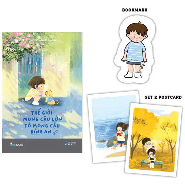 thế giới mong cậu lớn - tớ mong cậu bình an - bản đặc biệt - tặng kèm 2 postcard + 1 bookmark