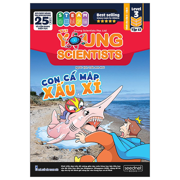 the young scientists - truyện tranh khoa học cho trẻ em - level 3 - tập 12 - con cá mập xấu xí