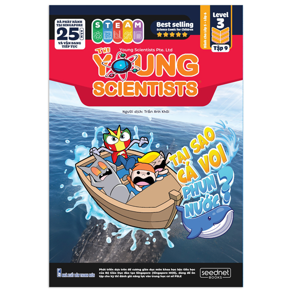 the young scientists - truyện tranh khoa học cho trẻ em - level 3 - tập 9 - tại sao cá voi phun nước