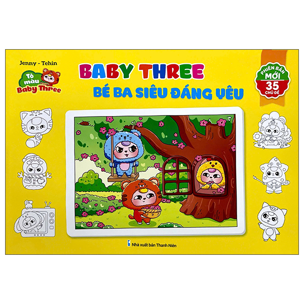 Tô Màu Baby Three - Baby Three Bé Ba Siêu Đáng Yêu