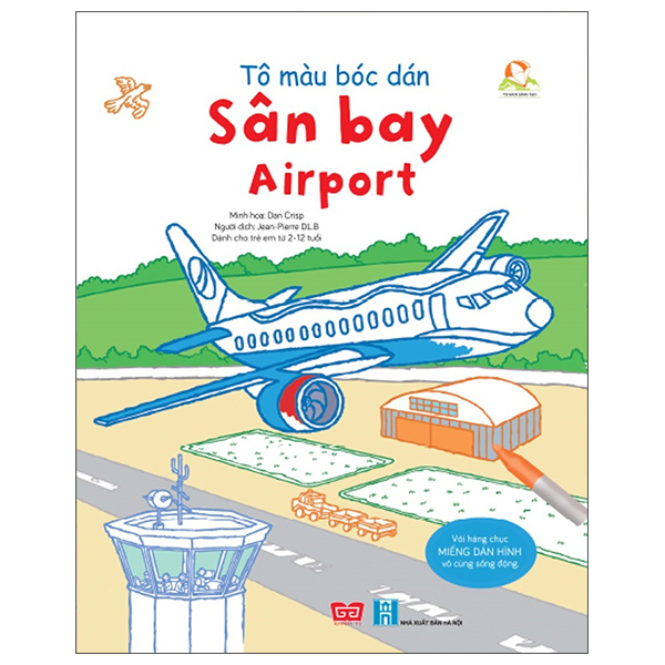 tô màu bóc dán - sân bay - airport (tái bản)