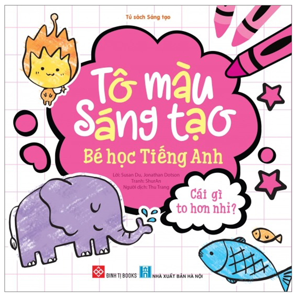 tô màu sáng tạo - bé học tiếng anh - cái gì to hơn nhỉ?