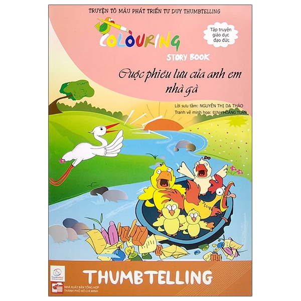 truyện tô màu phát triển tư duy thumbtelling - cuộc phiêu lưu của anh em nhà gà