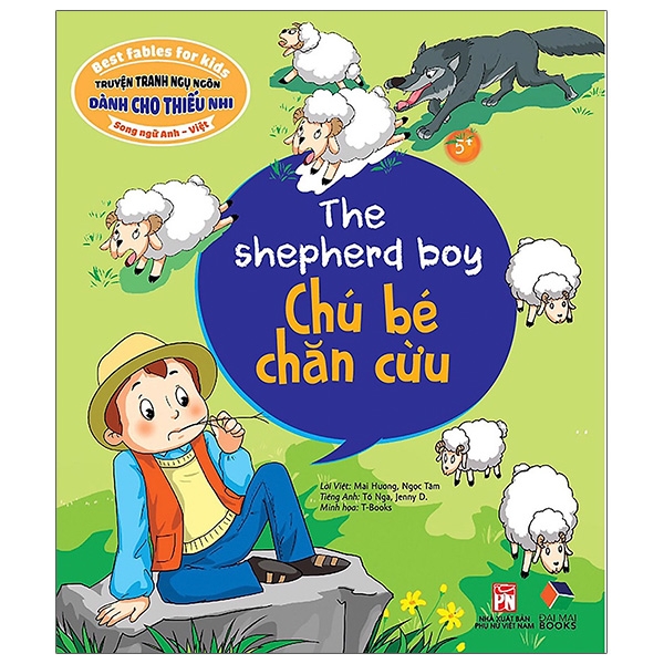 truyện tranh ngụ ngôn dành cho thiếu nhi song ngữ anh-việt - chú bé chăn cừu