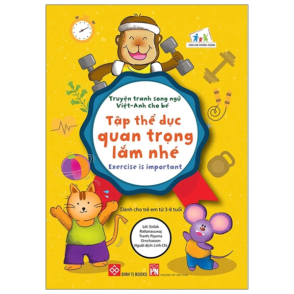 truyện tranh song ngữ việt - anh cho bé - exercise is important - tập thể dục quan trọng lắm nhé