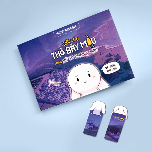 Truyện Tranh Tương Tác - Giải Cứu Thỏ Bảy Màu Trong Xứ Sở Không Màu - Tặng Kèm Bookmark 2 Mặt Cán Holo
