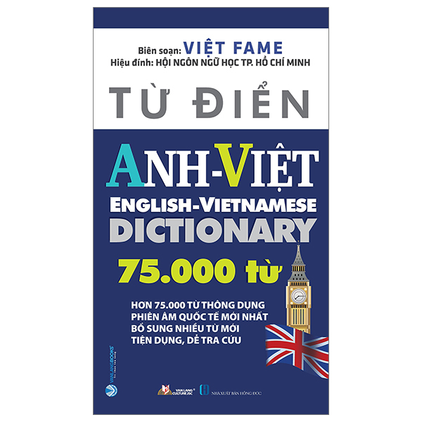 từ điển anh-việt 75.000 từ (tái bản 2023)