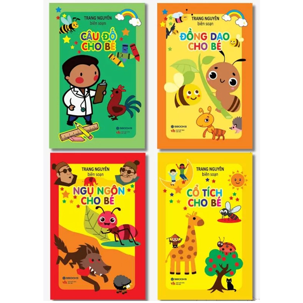 Tu Sach Giao Duc Som Cho Be 0-6 Tuoi: Dong Dao - Cau Do - Truyen Co Tich - Ngu Ngon (Bo 4 Cuon)