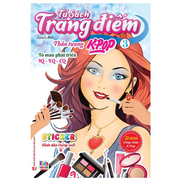 tủ sách trang điểm - thần tượng k-pop - tập 3 - sticker hình dán trong suốt