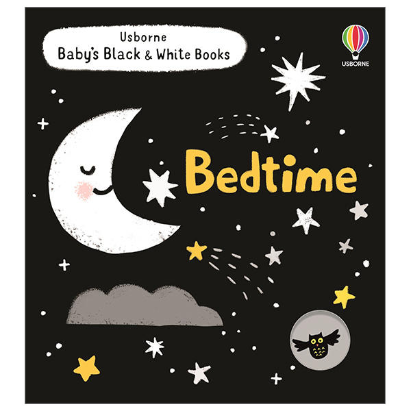 usborne baby's black and white books: bedtime