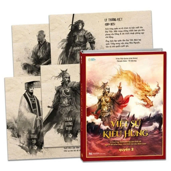 việt sử kiêu hùng - quyển 2 - bìa cứng - tặng kèm bộ 4 tranh vĩ nhân việt nam