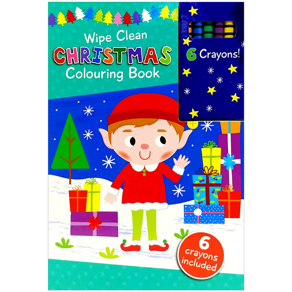 wipe clean colouring books - elves