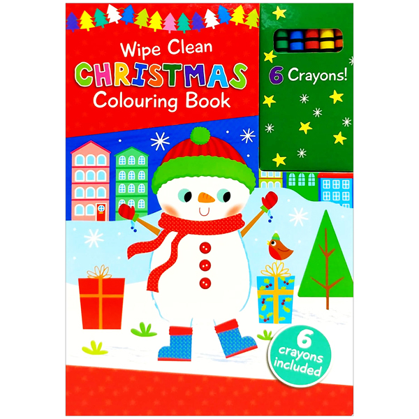 wipe clean colouring books - snowman