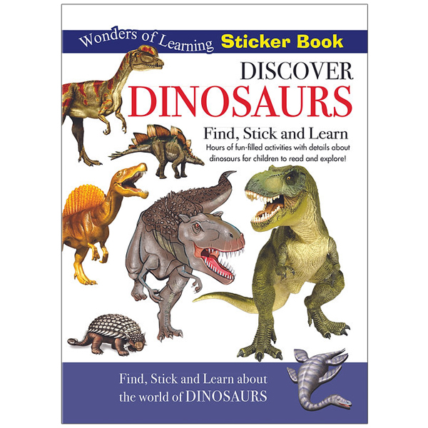 wonders of learning - sticker book - discover dinosaurs