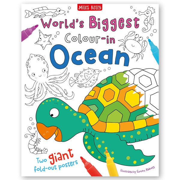 world's biggest colour-in: ocean (2 posters)